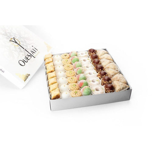 Assortiment Amande XL, 49 pâtisseries orientales à l'amande : baklawa, mlabes et samsa